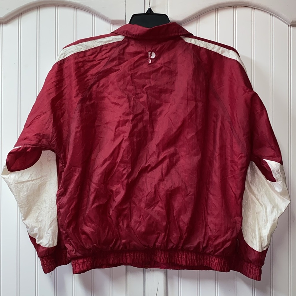 90s Vintage Arkansas Razorbacks Pro Player Windbreaker Jacket M Go Hogs - Picture 3 of 8